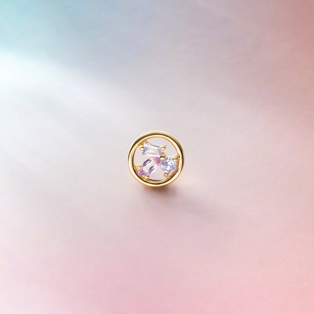 Purple Haze - Tanzanite & Amethyst Threadless End | Ember Jewelry