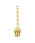 18K Solid Gold Skull Charm by Anatometal Jewelry