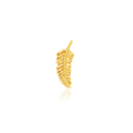 QUICK SHIP | 14K Gold Feather Threadless End & Titanium Labret Post by Junipurr Jewelry
