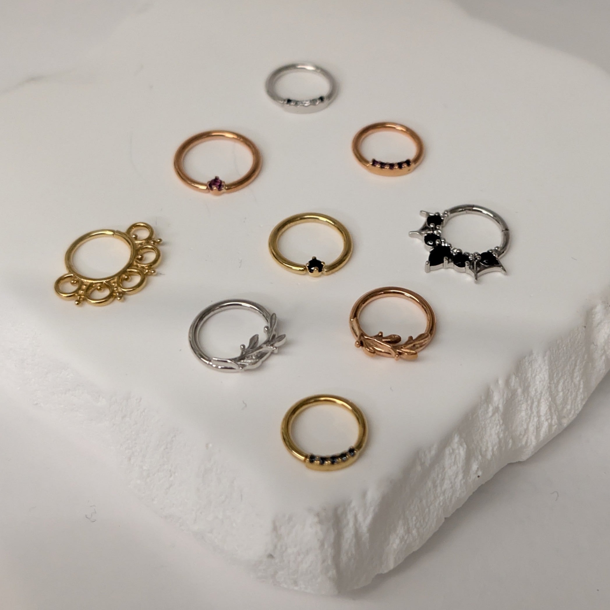 IN STOCK | BVLA | Solid Gold & Black Diamond Prong Ring