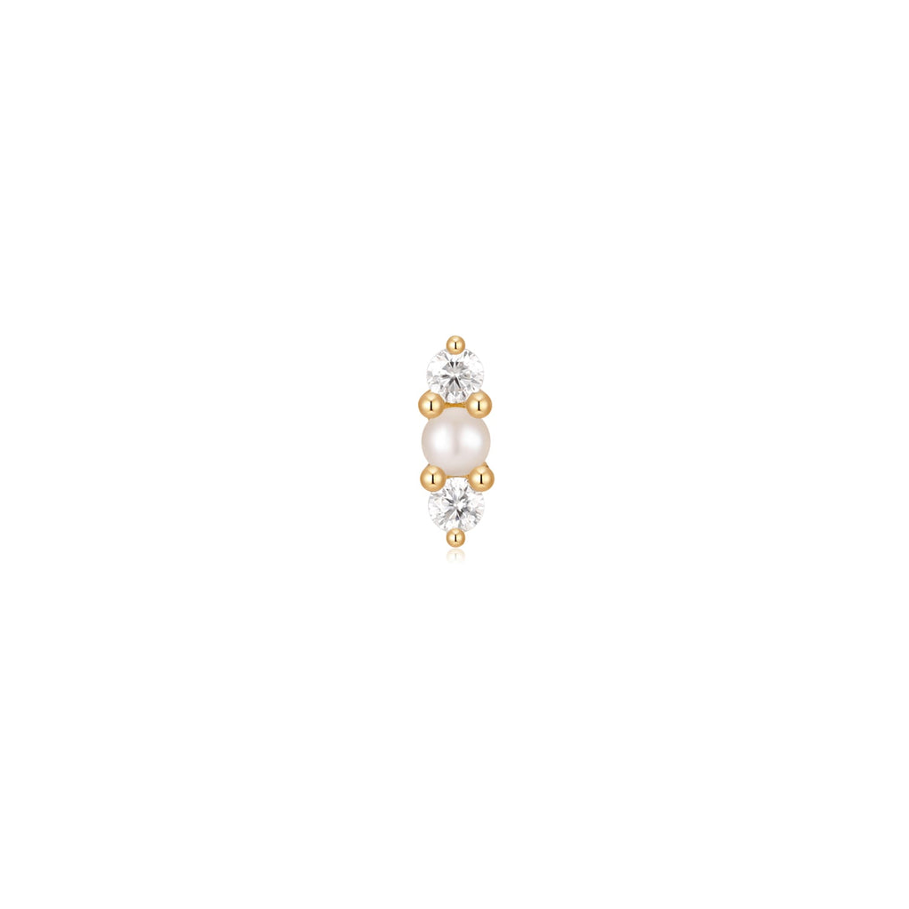 Cloud Nine - Freshwater Pearl & Moissanite Threadless End | Ember Jewelry