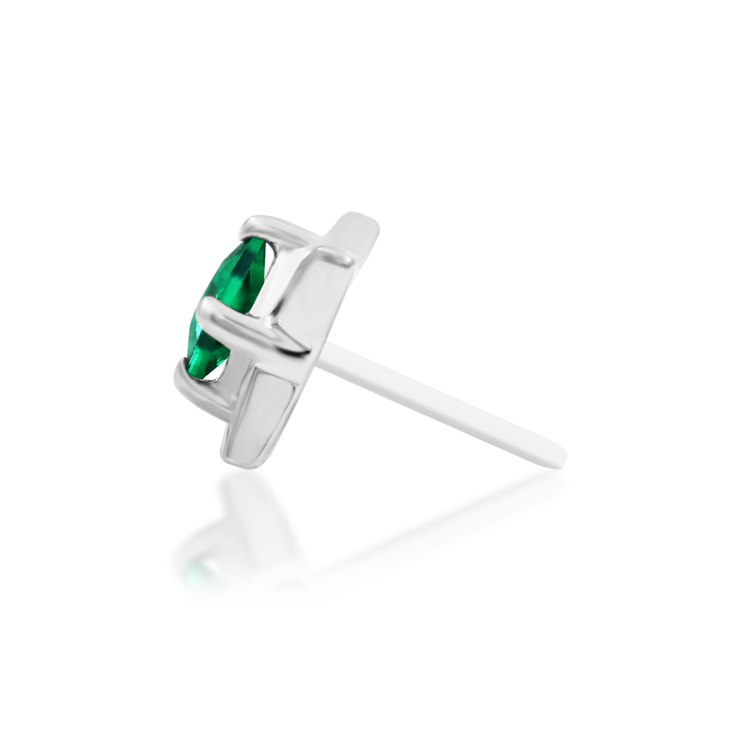 Kingsley - Emerald Green Threadless End | Junipurr Jewelry