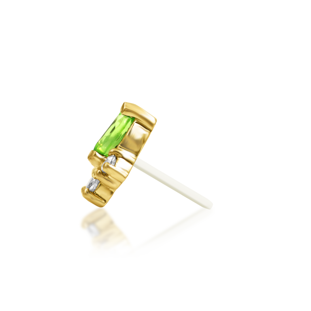 "Midori" Threadless Kryptonite End by Junipurr Jewelry