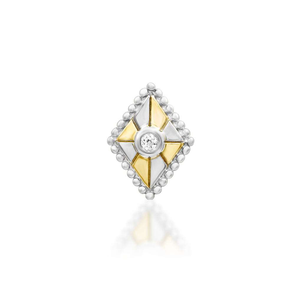 "Arete"— Yellow & White Gold |  Junipurr Jewelry