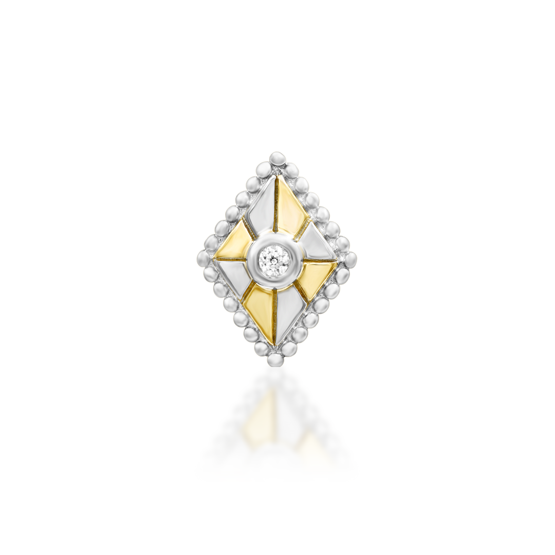 "Arete"— Yellow & White Gold |  Junipurr Jewelry