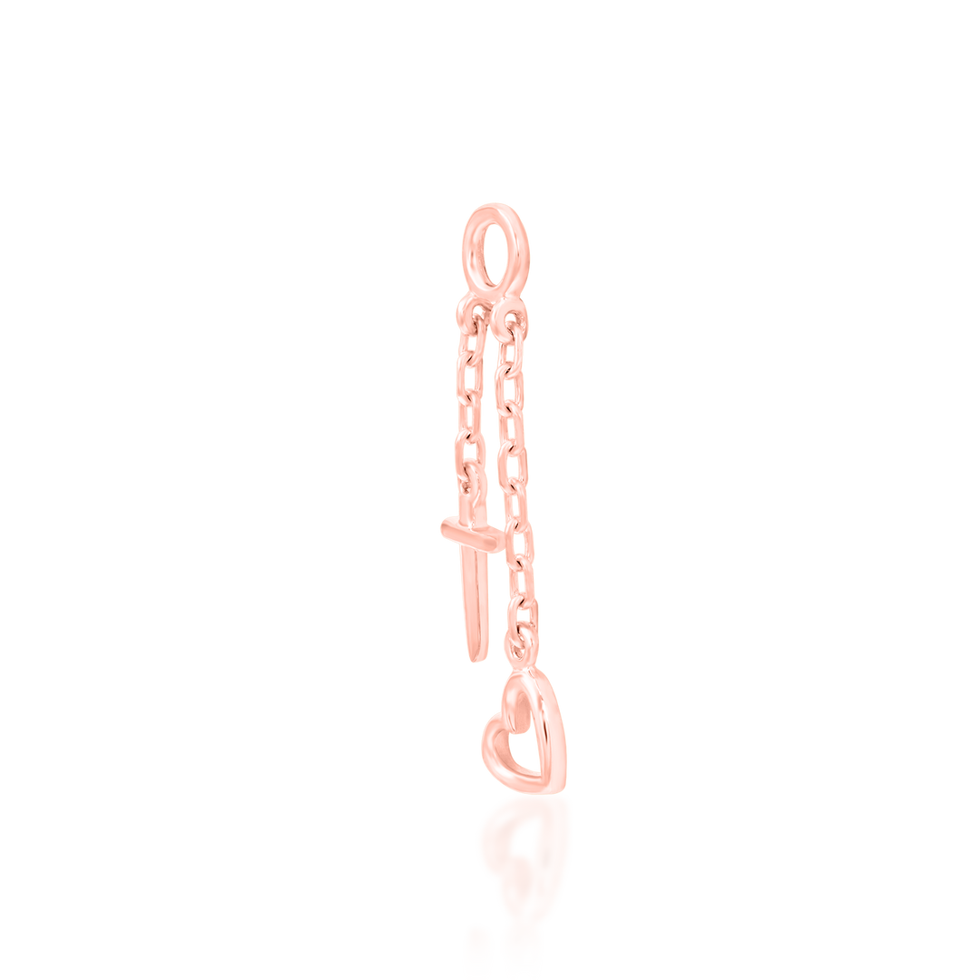 Love Hurts | Heart & Dagger Drop Chain | Junipurr Body Jewelry