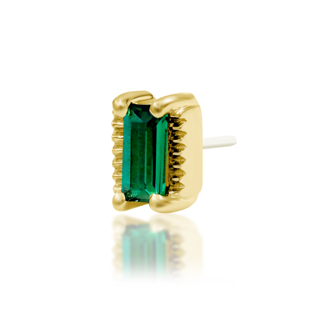 Avri - Emerald Green Threadless End | Junipurr Jewelry