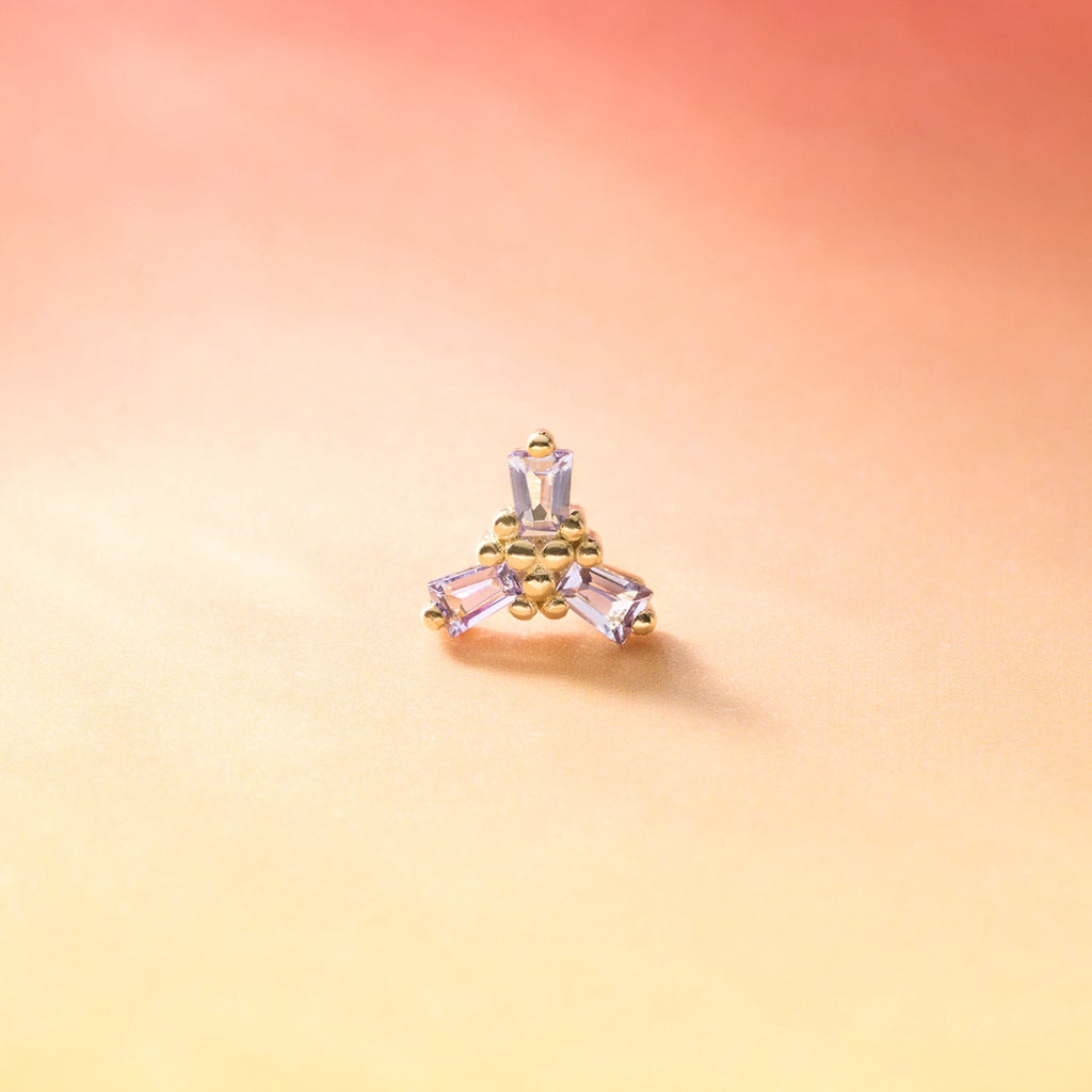 Try Me - Tanzanite & Moissanite Threadless End | Ember Jewelry