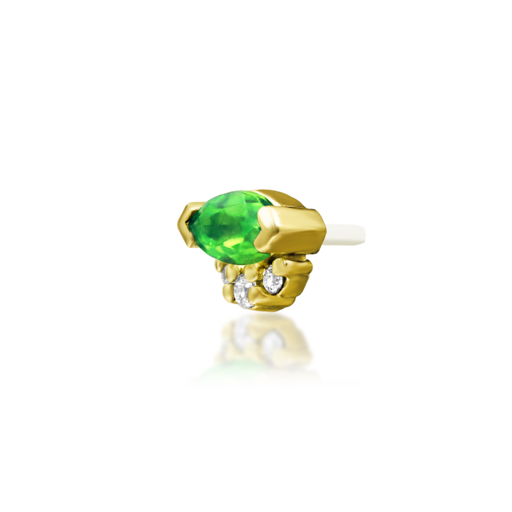 "Meri" Threadless Kryptonite End by Junipurr Jewelry