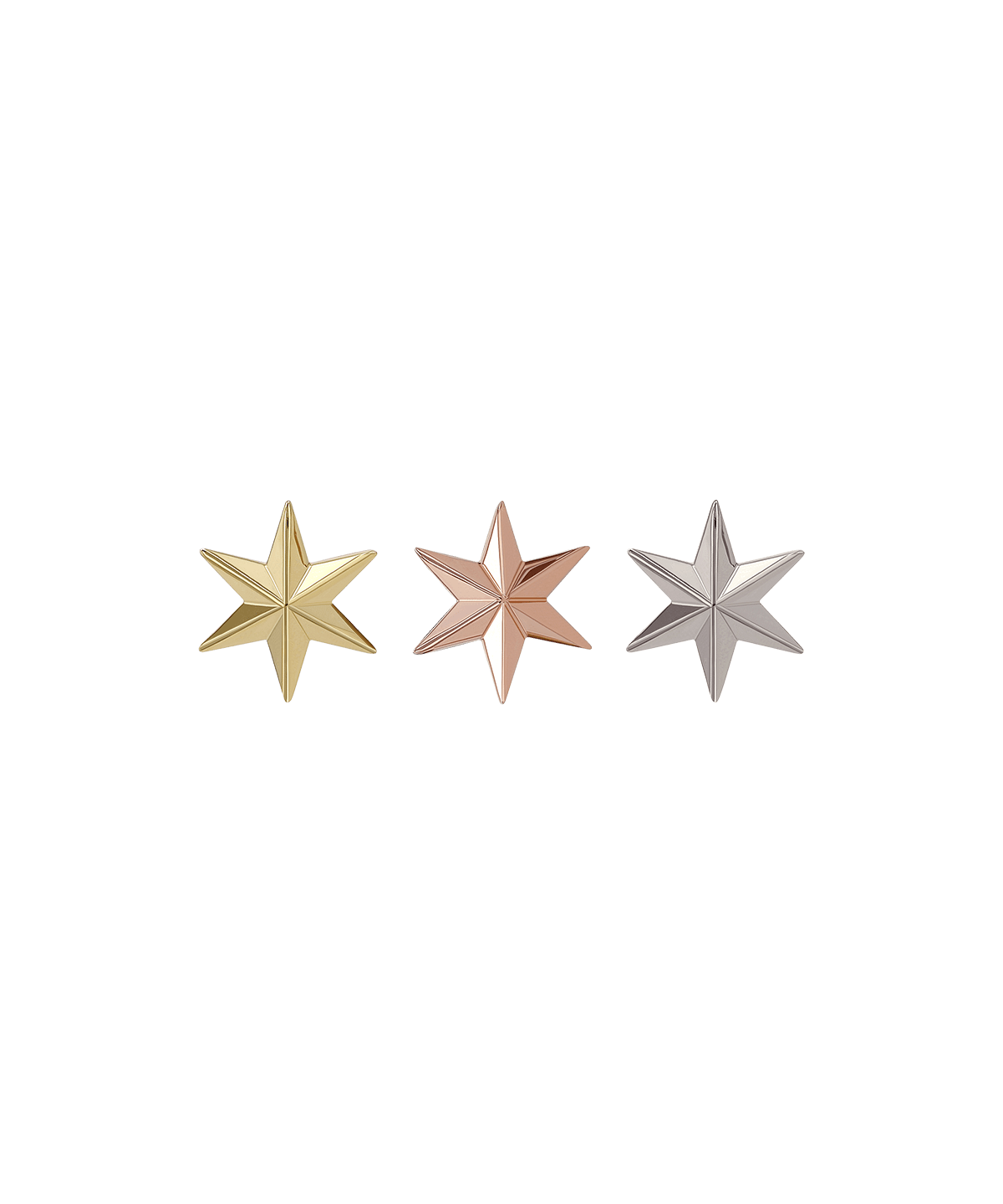 IN STOCK | Anatometal '3D Star' - 18K Yellow Gold Threadless End & Labret