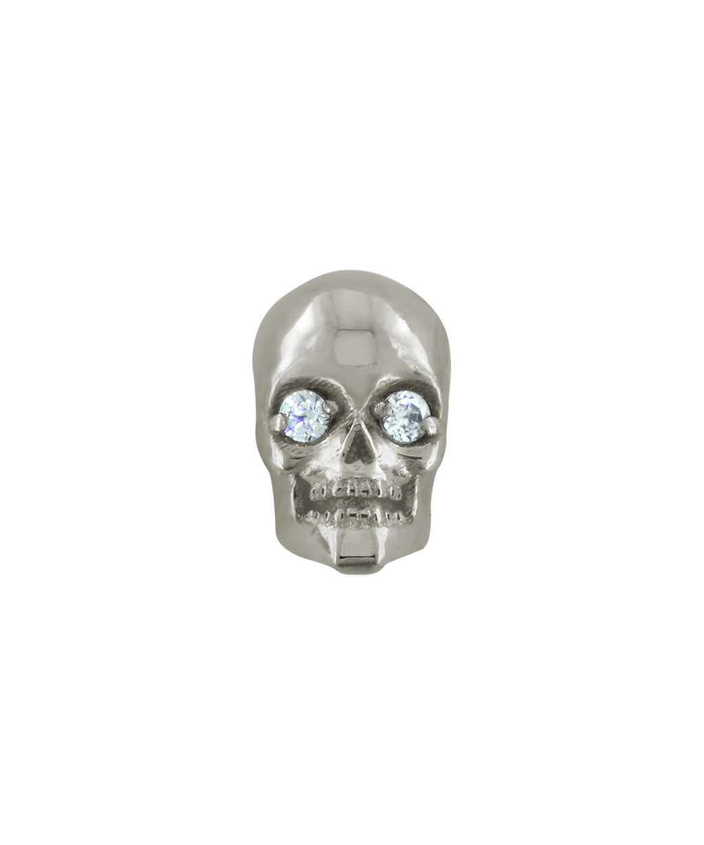18K Solid Gold Skull End by Anatometal Jewelry