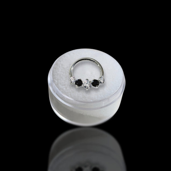 IN STOCK | Titanium 5 Gem Clip-In Cluster Ring by Industrial Strength