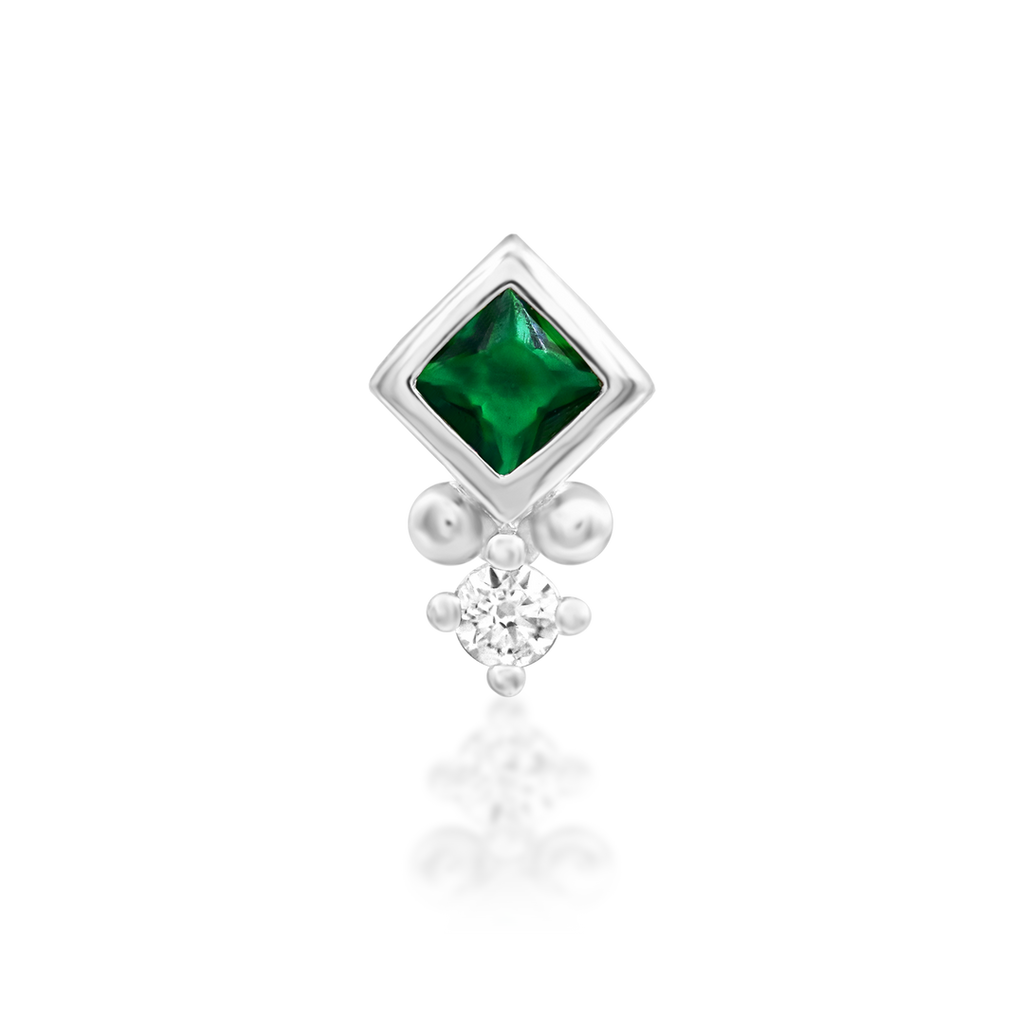 Oran - Emerald Green Threadless End | Junipurr Jewelry
