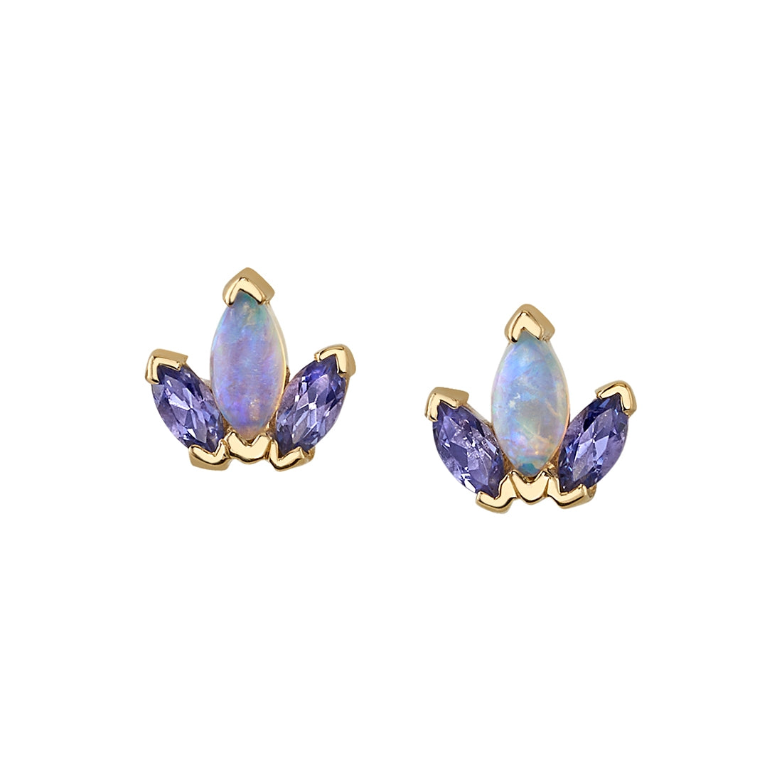 IN STOCK | BVLA - Body Vision Los Angeles | AJ Marquise Fan - AAA Grade Genuine Opal & Tanzanite