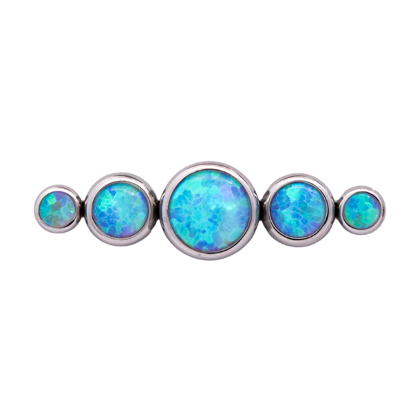 Titanium Threadless Cubic Zirconia Straight Cluster End by Junipurr Jewelry