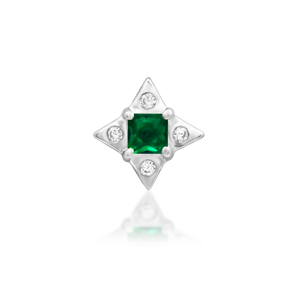 Kingsley - Emerald Green Threadless End | Junipurr Jewelry