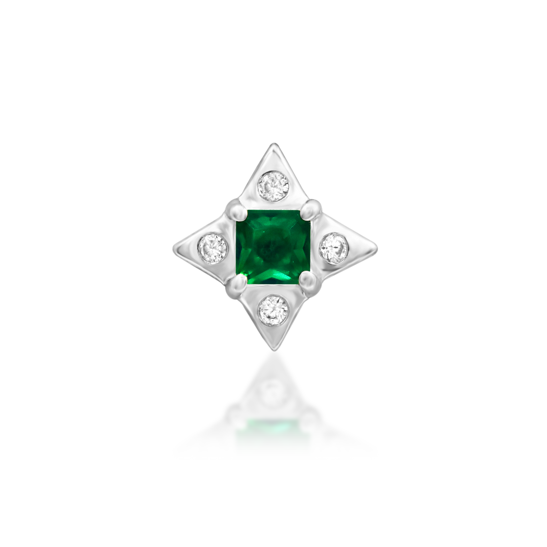 Kingsley - Emerald Green Threadless End | Junipurr Jewelry