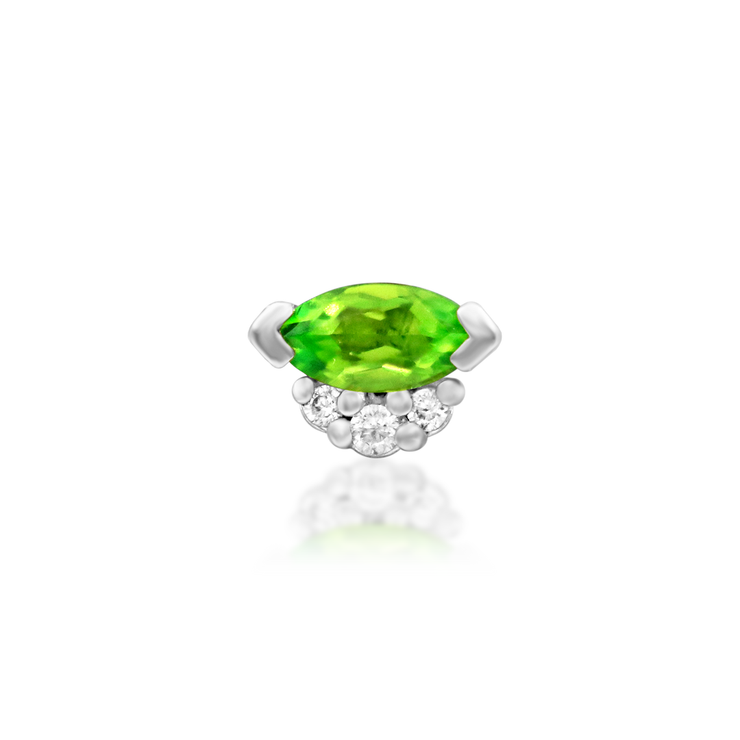 "Meri" Threadless Kryptonite End by Junipurr Jewelry
