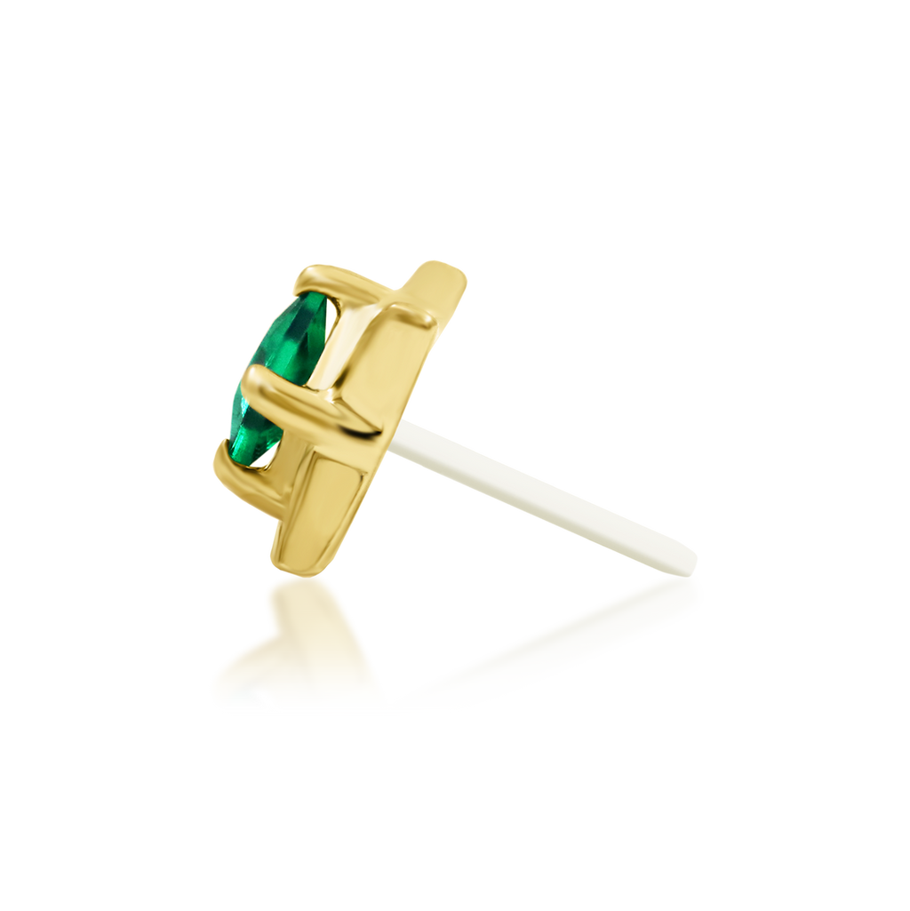 Kingsley - Emerald Green Threadless End | Junipurr Jewelry