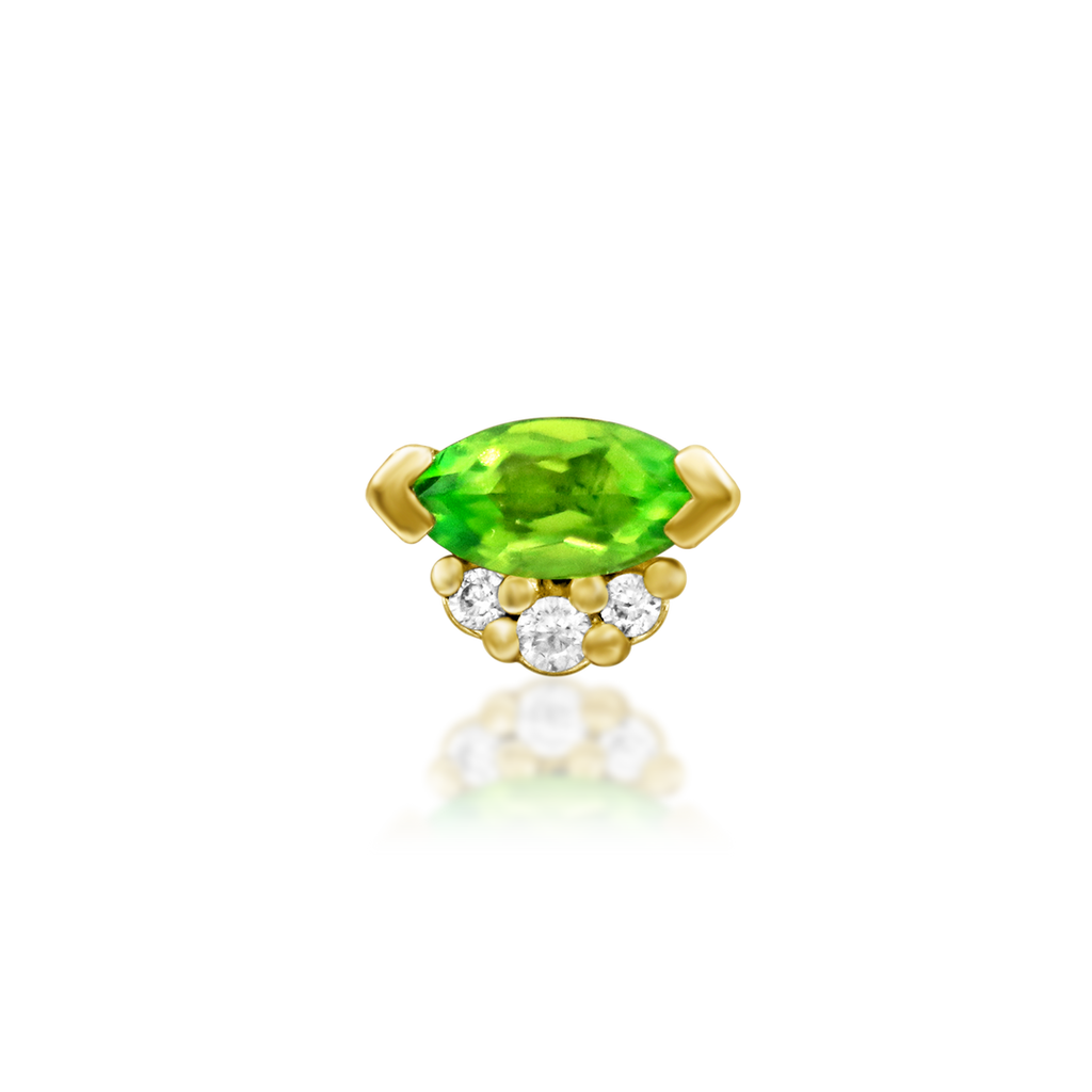 "Meri" Threadless Kryptonite End by Junipurr Jewelry