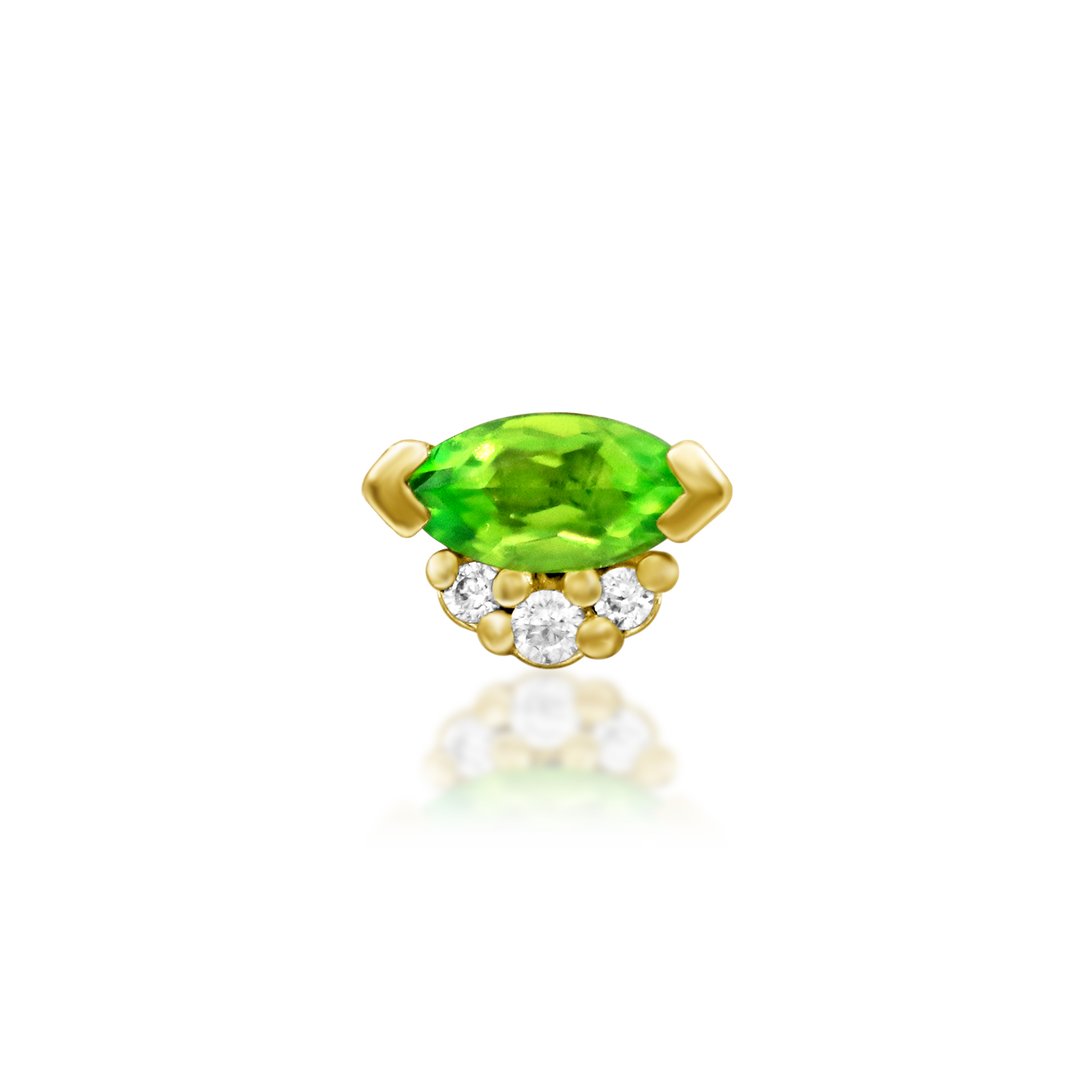 "Meri" Threadless Kryptonite End by Junipurr Jewelry