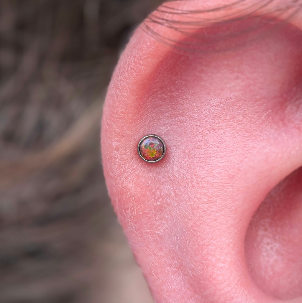 IN STOCK | Bezel-set Opal & Gemstone Cabochon Ends | Junipurr Jewelry