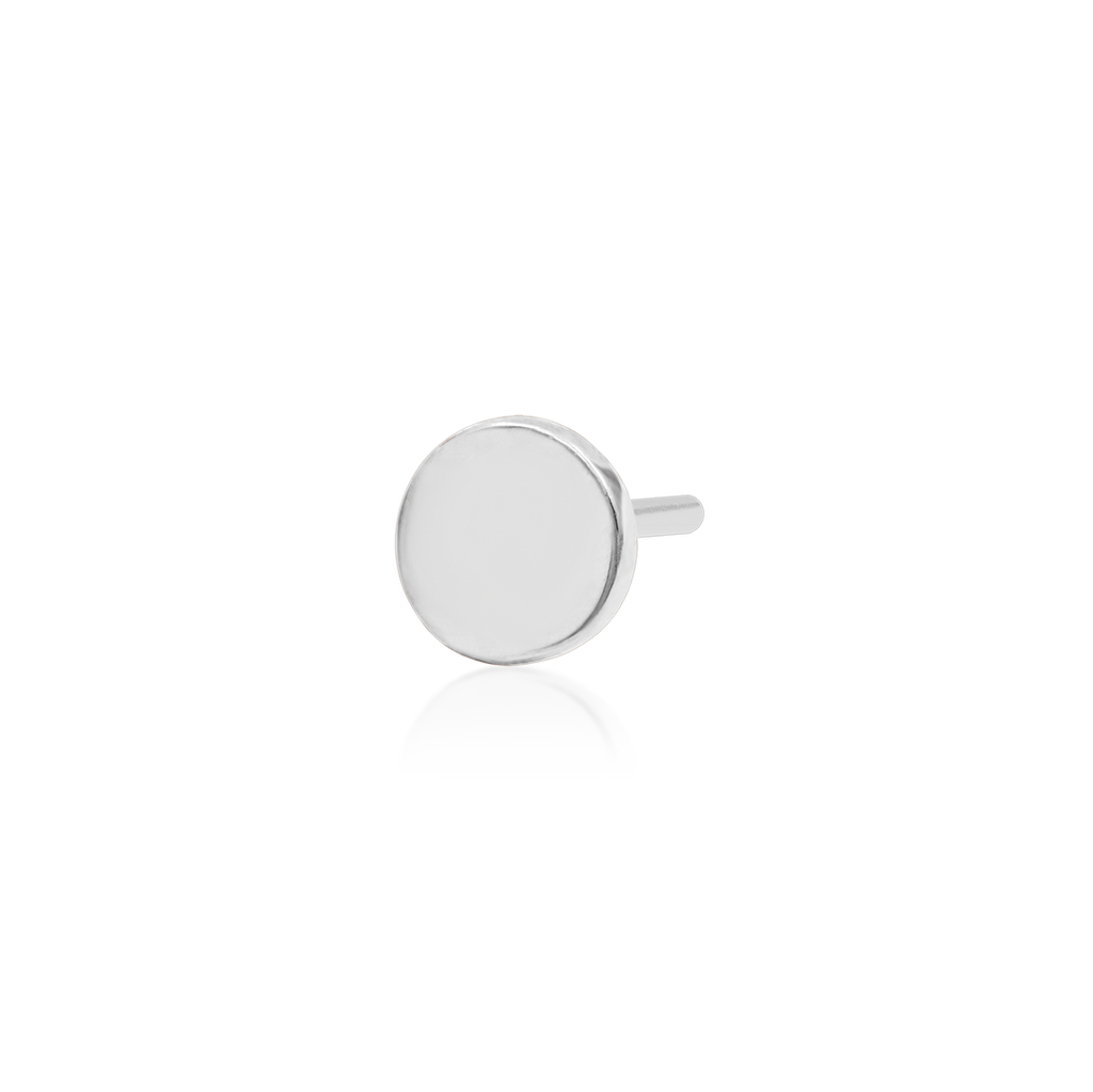 QUICK SHIP | 14K Gold Polished Disk Threadless End & Titanium Labret Post by Junipurr Jewelry