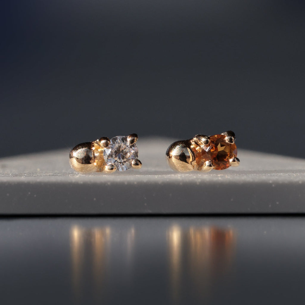 Spark - Tiny Moissanite Gem | Threadless End by Ember Jewelry