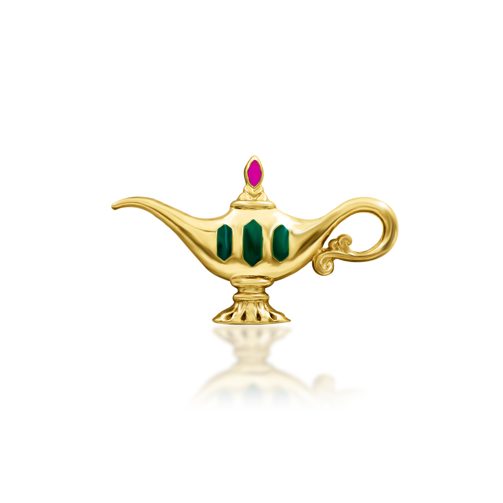 "Genie" Magic Lamp — Yellow & White Gold | Junipurr Jewelry