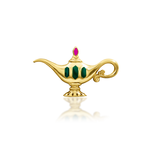 "Genie" Magic Lamp — Yellow & White Gold | Junipurr Jewelry