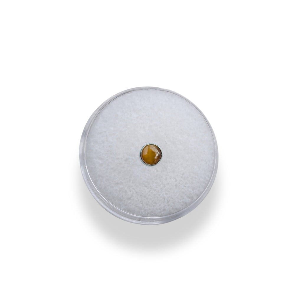 IN STOCK | Cabochon Cut Tiger Eye (4mm) 14G Internally Threaded end by Junipurr Jewelry