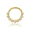 Aziza | Solid 14K Yellow or White Gold Clicker Ring by Junipurr Jewelry | QUICK SHIP