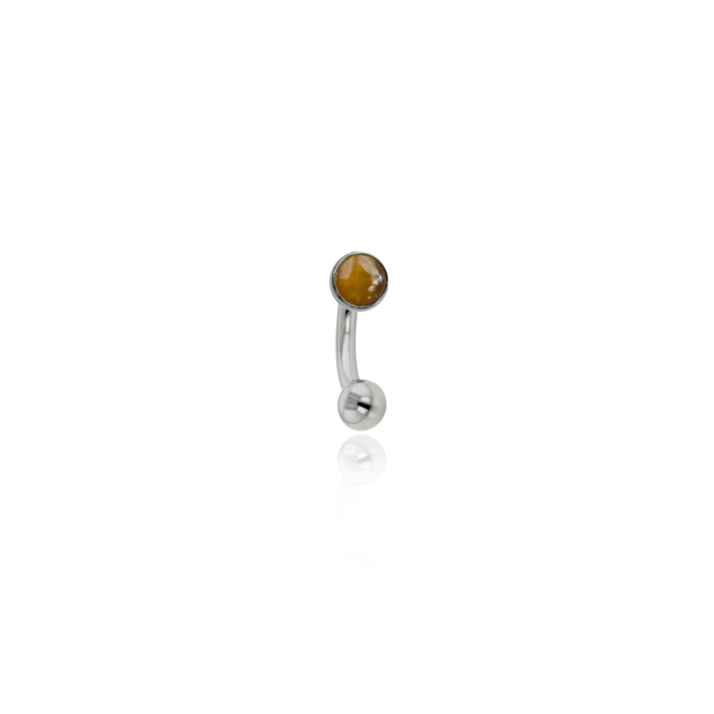 QUICK SHIP | Titanium Cabochon Cut - 14G Internally Threaded Floating Navel Curves