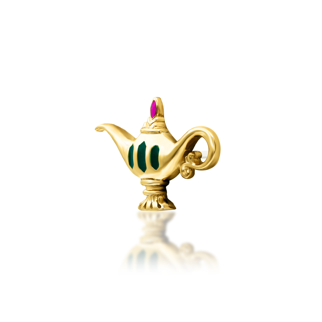 "Genie" Magic Lamp — Yellow & White Gold | Junipurr Jewelry