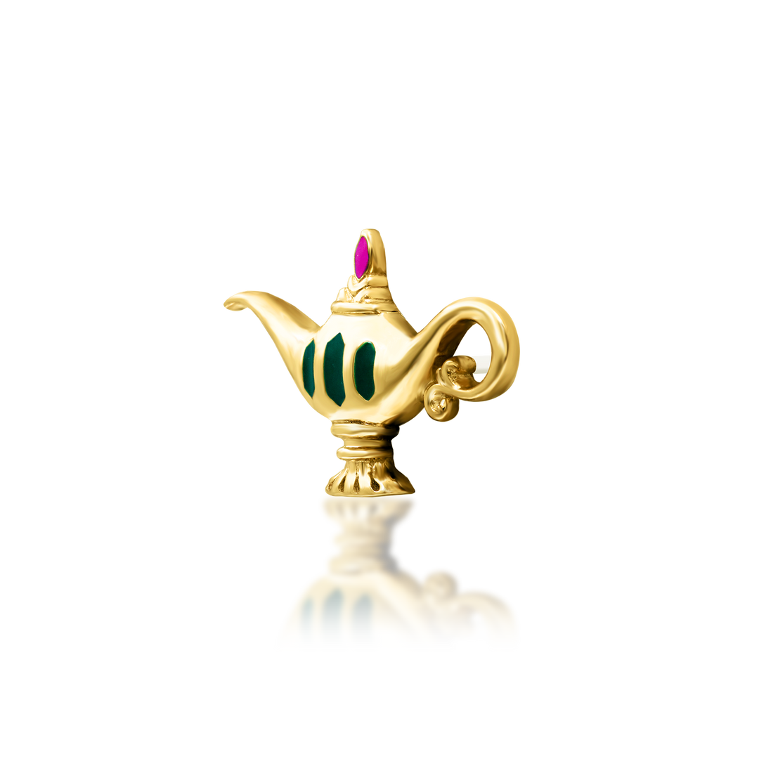 "Genie" Magic Lamp — Yellow & White Gold | Junipurr Jewelry