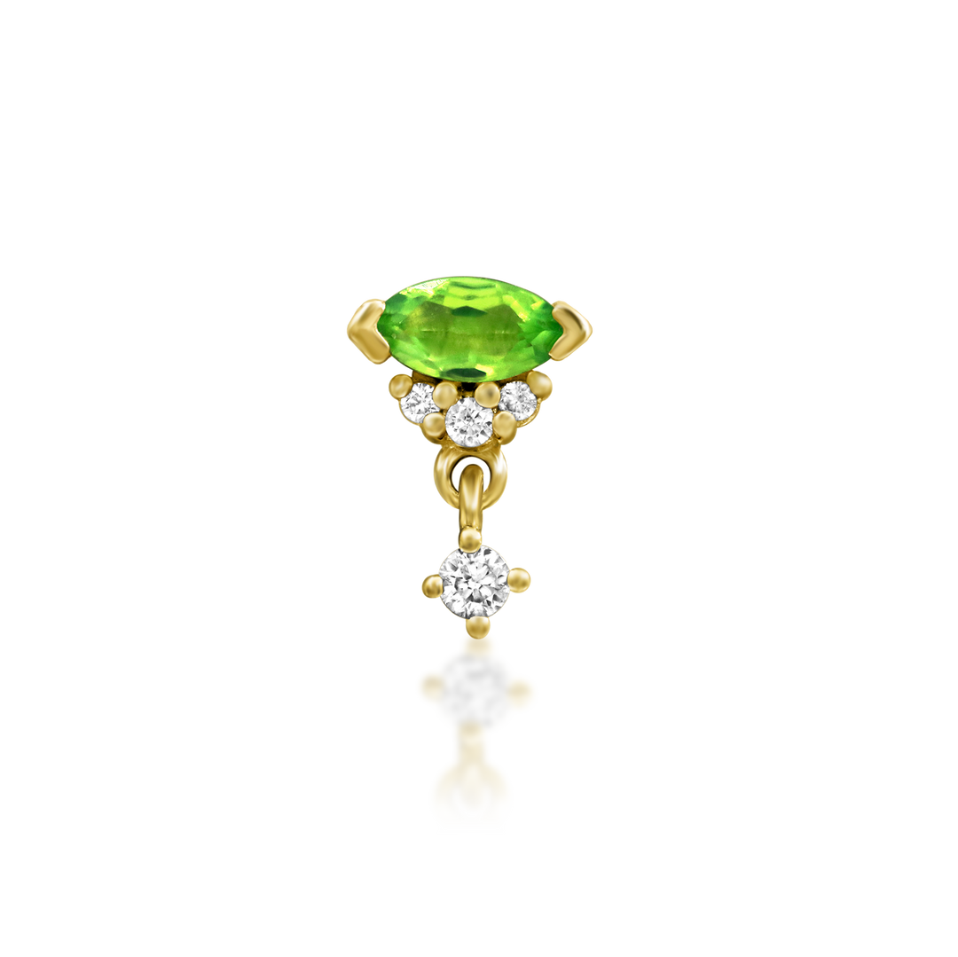 "Rillian" Threadless Kryptonite End by Junipurr Jewelry