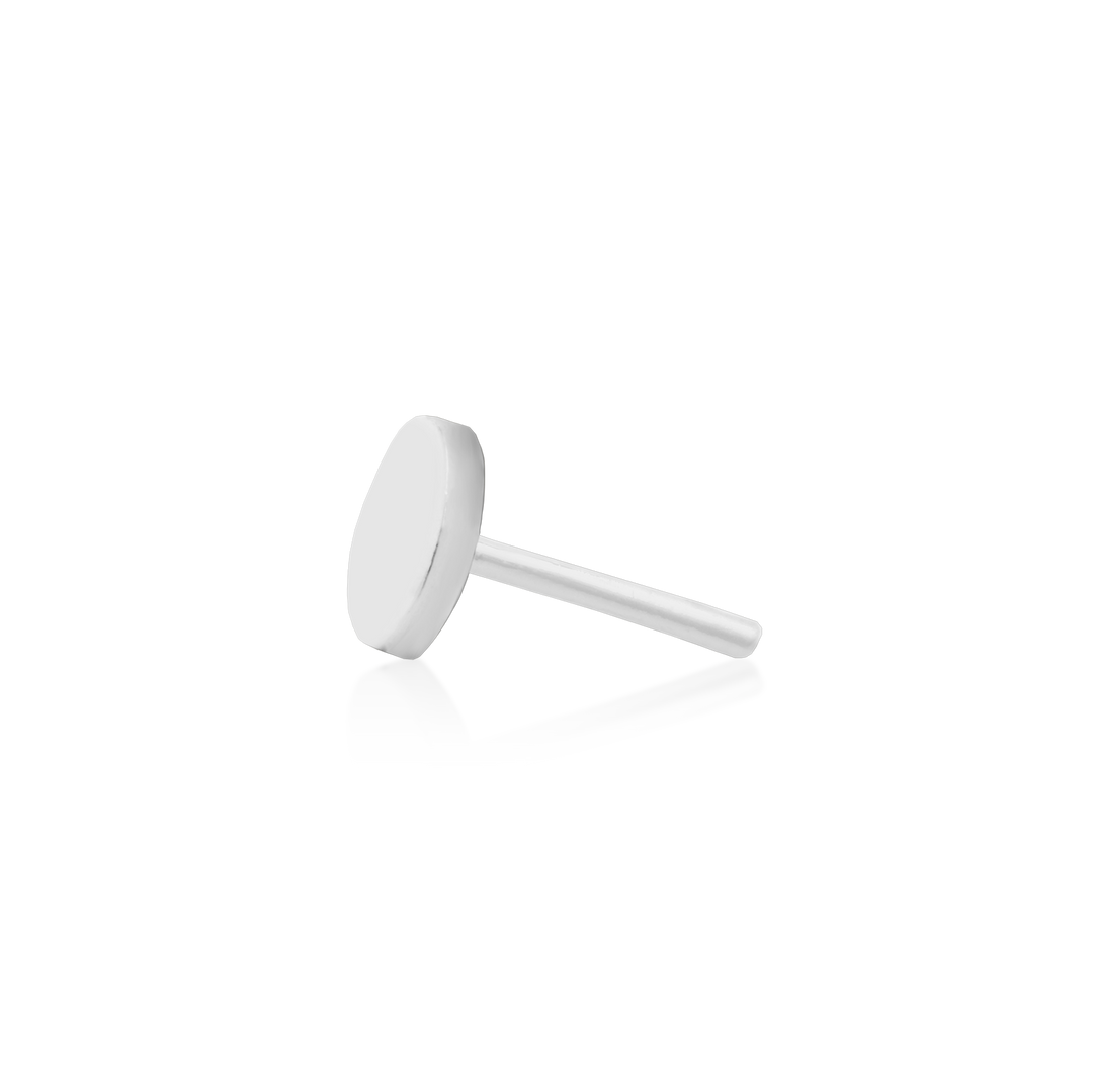 QUICK SHIP | 14K Gold Polished Disk Threadless End & Titanium Labret Post by Junipurr Jewelry