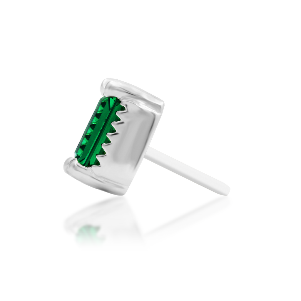 Avri - Emerald Green Threadless End | Junipurr Jewelry