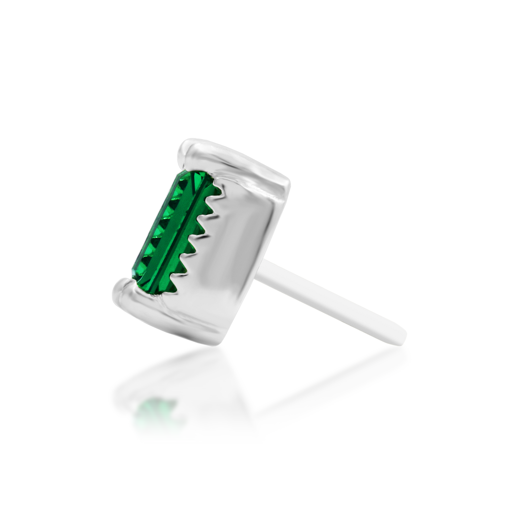 Avri - Emerald Green Threadless End | Junipurr Jewelry