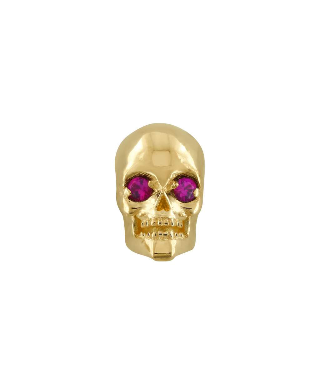 18K Solid Gold Skull End by Anatometal Jewelry