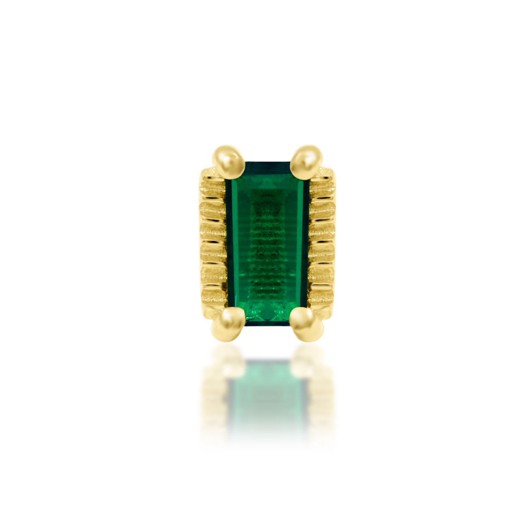 Avri - Emerald Green Threadless End | Junipurr Jewelry