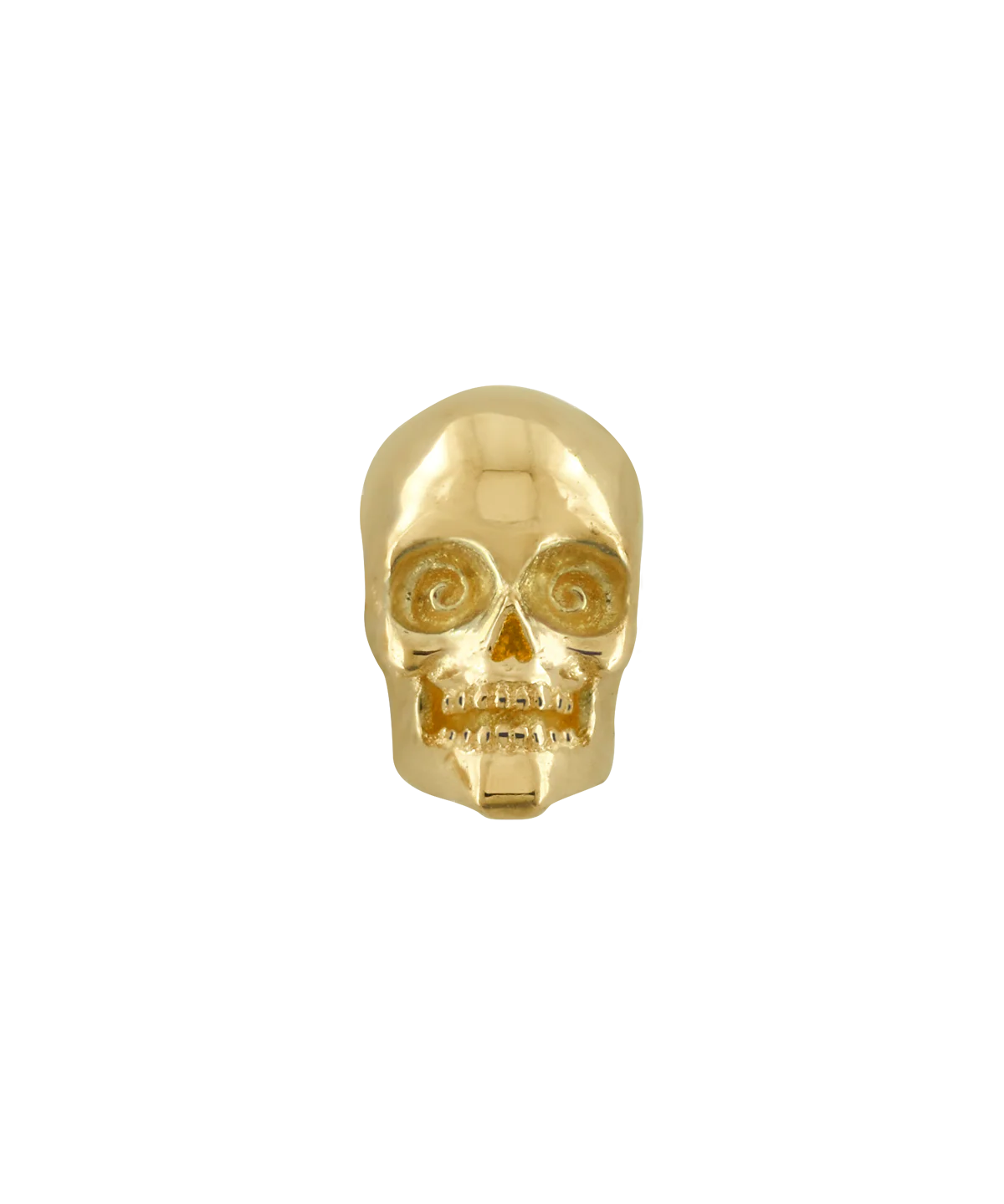18K Solid Gold Skull End (No Gems) by Anatometal Jewelry