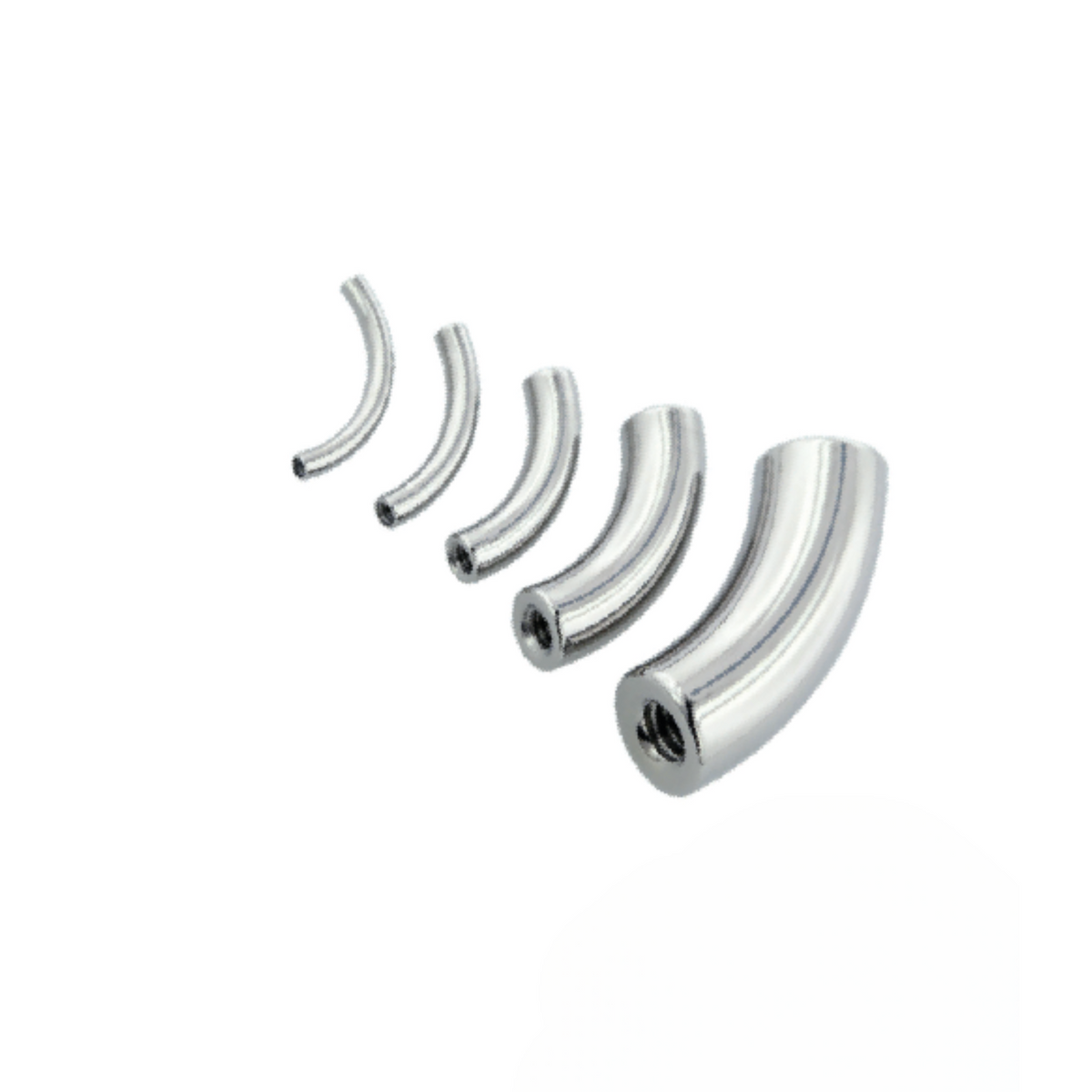 Large Gauge (2mm+) Internally Threaded Curved Barbell Post | INDUSTRIAL STRENGTH