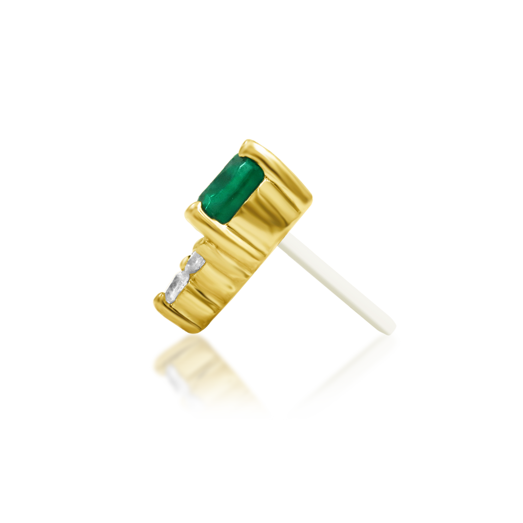 Fahey - Emerald Green Threadless End | Junipurr Jewelry