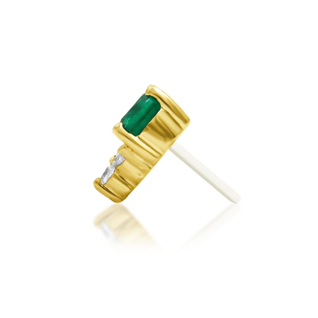 Fahey - Emerald Green Threadless End | Junipurr Jewelry