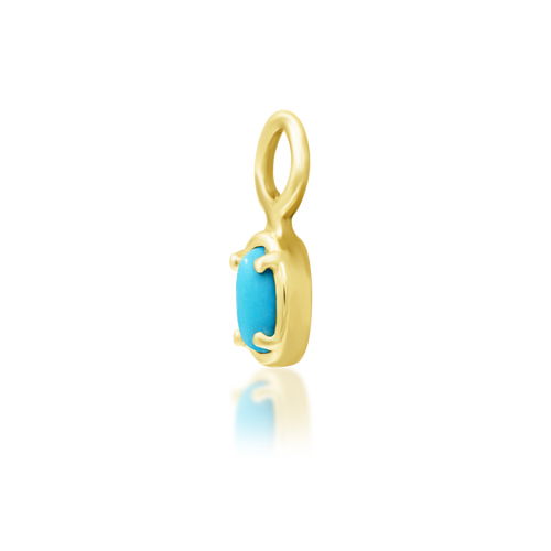 "Micah" - 14K Gold Turquoise Teardrop Charm (for hoops) by Junipurr Jewelry