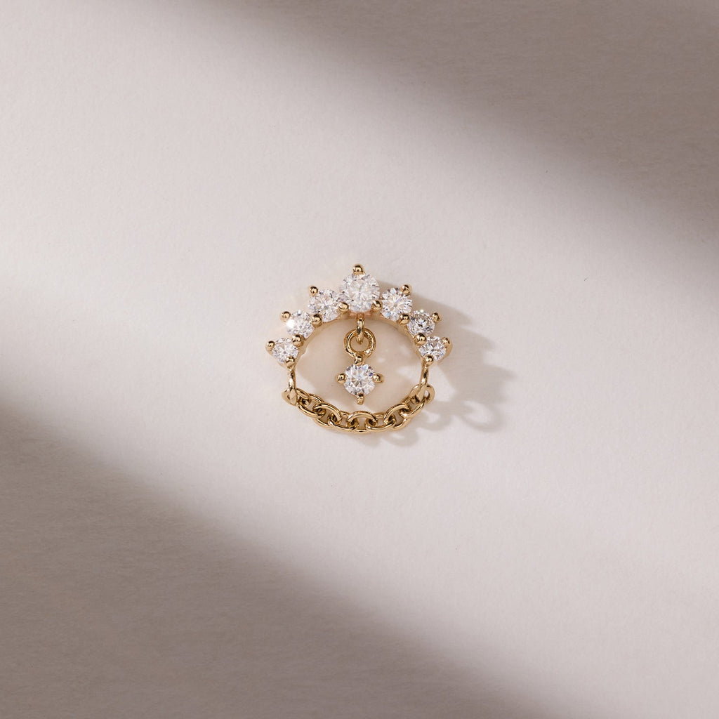 Power Drip - Moissanite Threadless End | Ember Jewelry