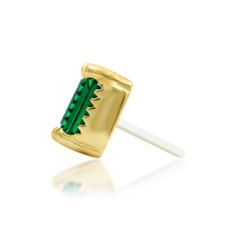 Avri - Emerald Green Threadless End | Junipurr Jewelry