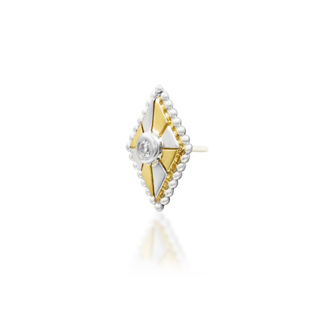 "Arete"— Yellow & White Gold |  Junipurr Jewelry