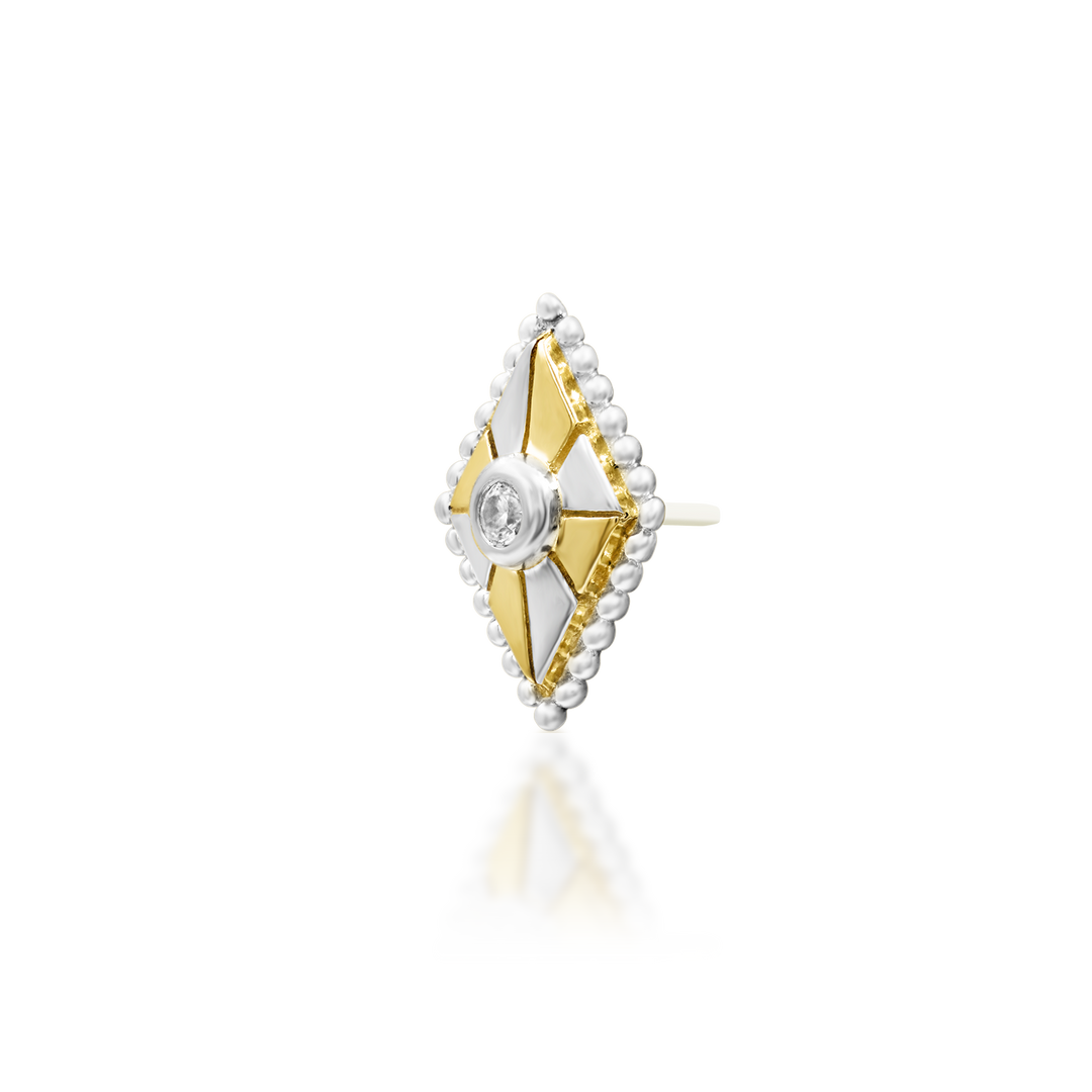 "Arete"— Yellow & White Gold |  Junipurr Jewelry